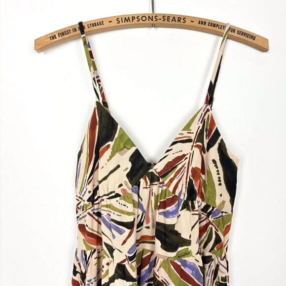 Monteau Organic Pattern Tiered Maxi Sundress Size Small - Picture 2 of 5
